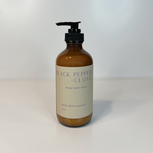 Black Pepper + Clove Mango Butter Lotion