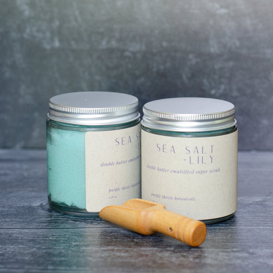 Sea Salt + Lily Double Butter Emulsified Sugar Scrub